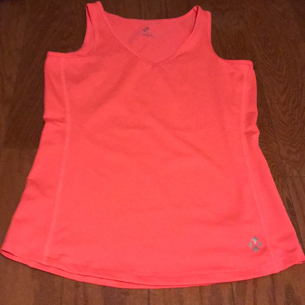 Jofit V-Neck Tank - Bright Coral Glow - Like New